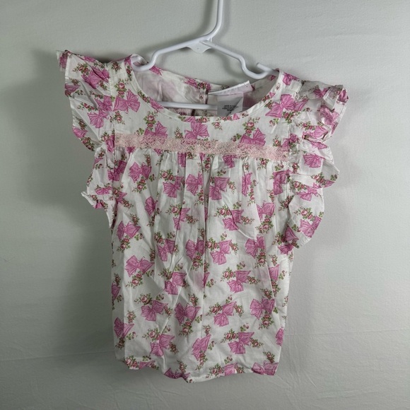 NWT American Girl Pink Floral Top Girls Size 7 - Picture 1 of 6